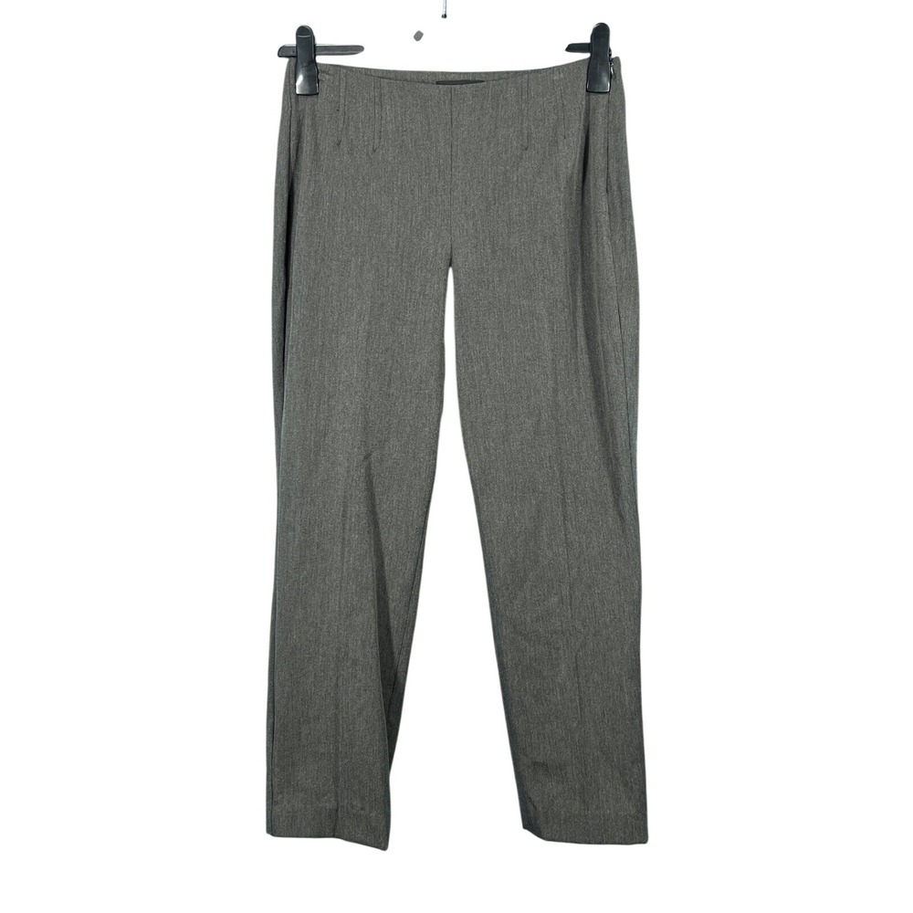 TALBOTS Women's GRAY Twill MID-RISE Straight Leg SIDE ZIPPER Dress Pants 8/P
